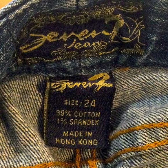 133.  Seven7 Jeans Boot Cut 5 Pocket Zipper Jeans - Picture 3 of 4